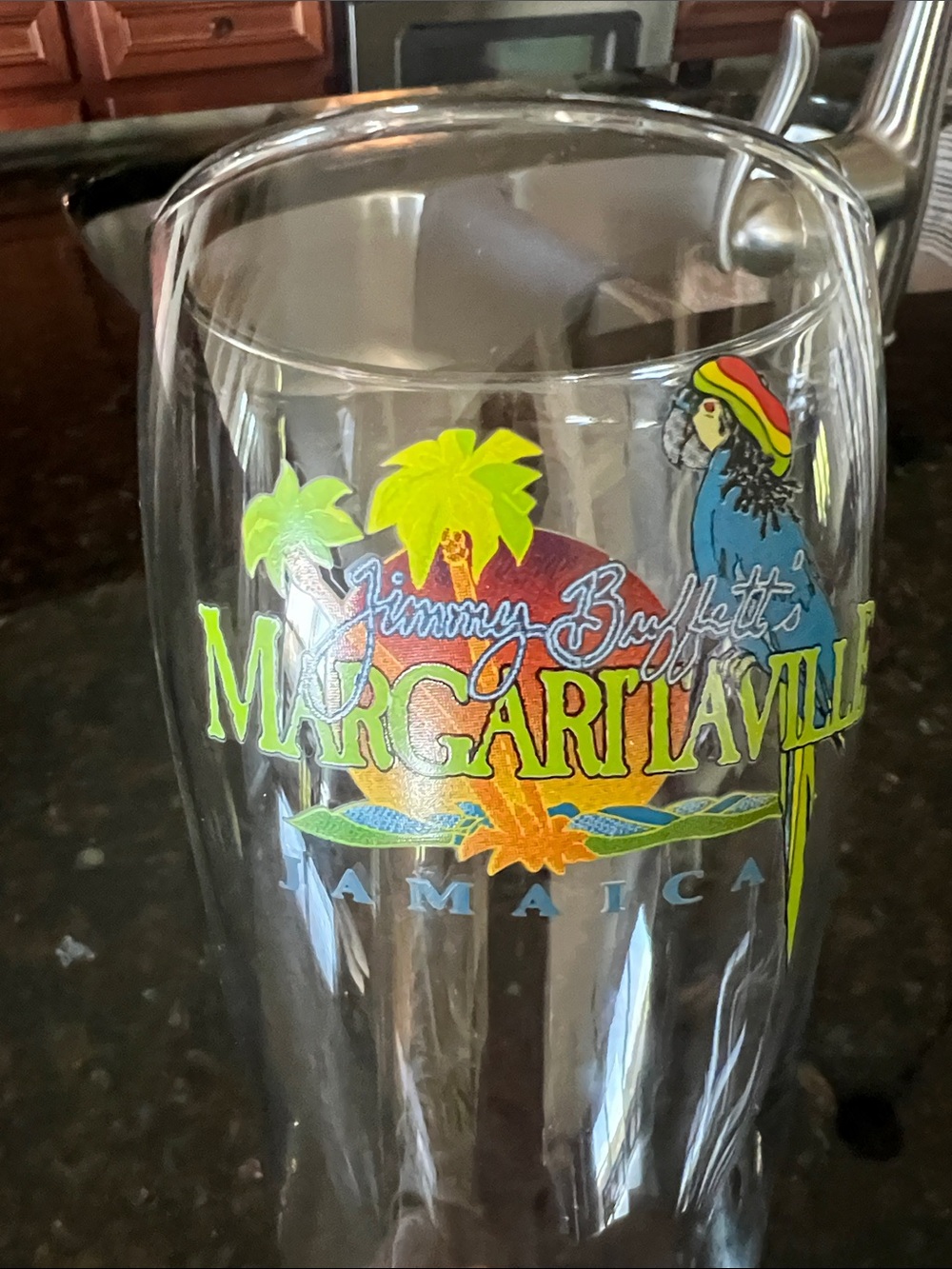 Margaritaville Jamaica Tropical Parrot Glass - Green, Yellow, Blue, Orange- 20oz